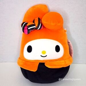 🎃 MY MELODY 🎀 Orange Pink & Black Sanrio Halloween 2024 Original Squishmallow